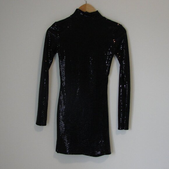 EGO Black Sequin Cut Out Mini Dress Holiday Party BRAND NEW WITH TAGS NWT NEW 8 - Picture 14 of 16
